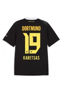 Borussia Dortmund Konstantinos Karetsas #19 Jalkapallovaatteet Vieraspaita 2026-27 Lyhythihainen
